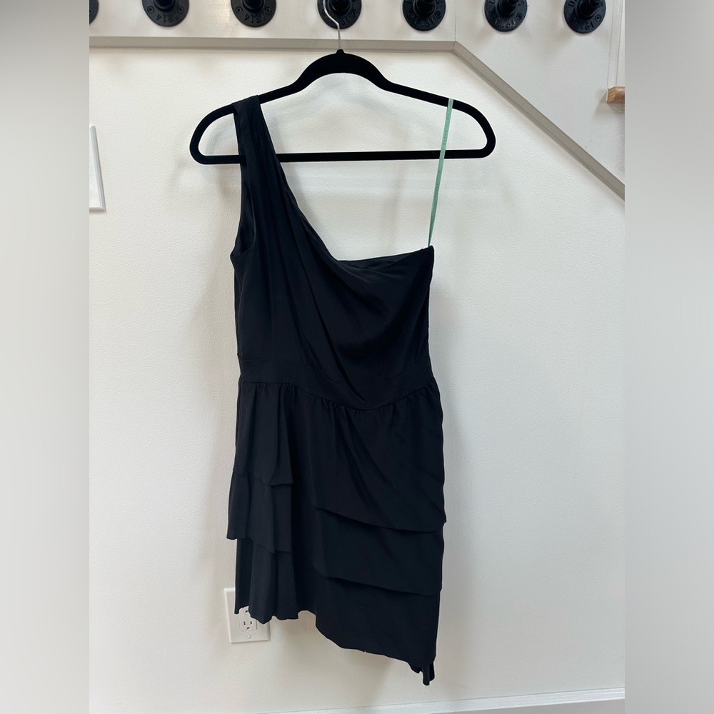 One-Shouldered Little Black Dress by Geren Ford (Size L) *TAGS ON NEVER WORN*